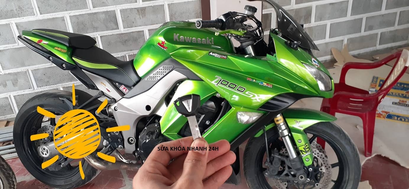 sửa khóa xe kawasaki ninja tphcm